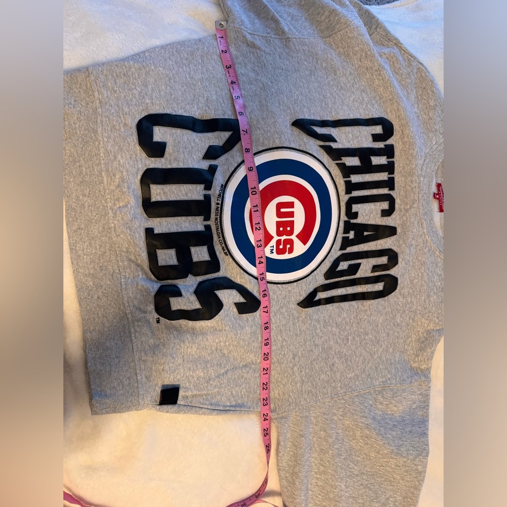 Mitchell & Ness Gray CUBS Cooperstown Collection Sweatshirt - Picture 8 of 8